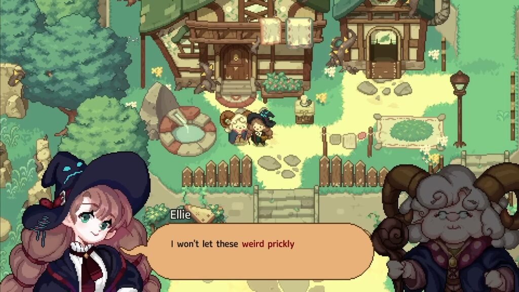 Does Little Witch In The Woods Have Romance or Friendships? | | GamesHorizon The protagonist in Little Witch in the Woods talking to a ram
