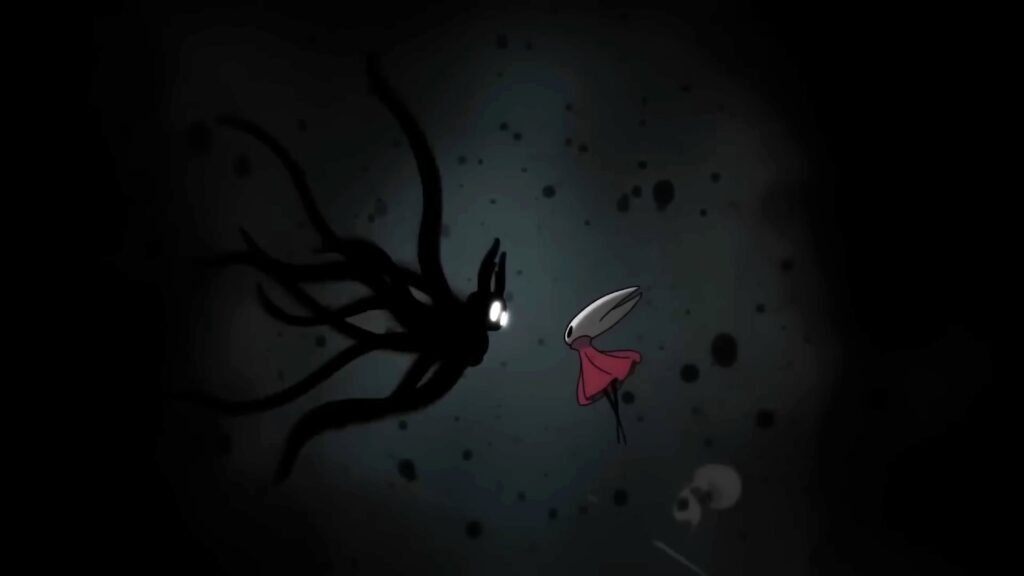 How to Get All Endings (And Explained) in Hollow Knight Silksong | | GamesHorizon The true ending showing the original protagonist with the new one in Hollow Knight Silksong