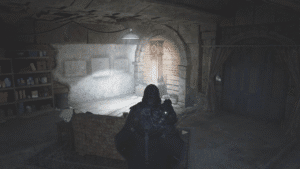 Hell Is Us character flashing at the missing painting 