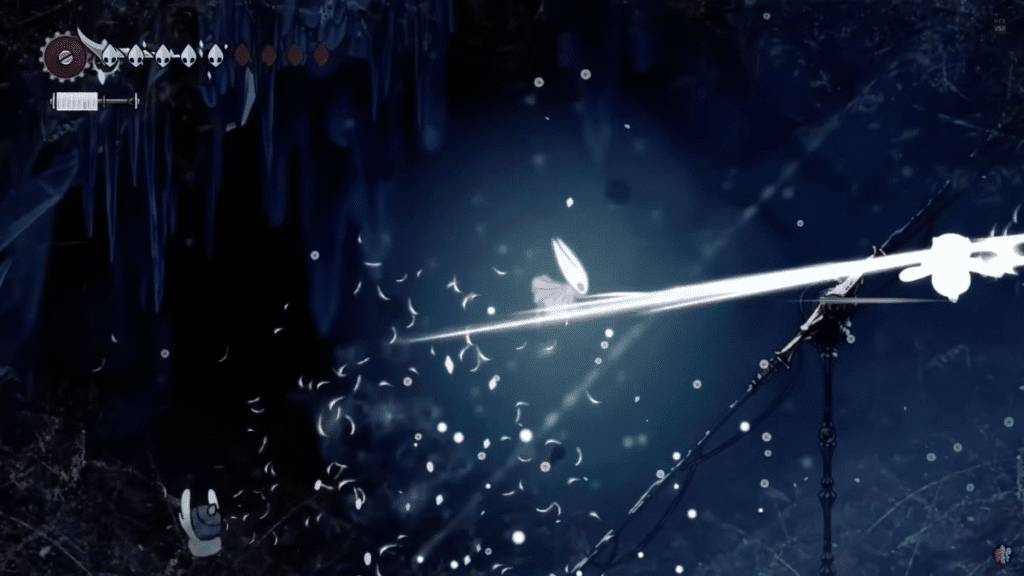 How To Get More Silk Fast In Hollow Knight Silksong | | GamesHorizon A screenshot of Hollow Knight Silksong character in an intense battle