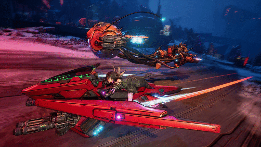 Charging in with the Digirunner in Borderlands 4