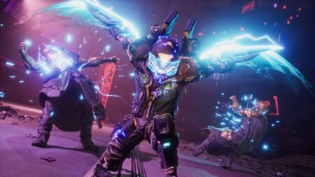 A lightning-charged Vault Hunter unleashes an electrifying attack in Borderlands 4