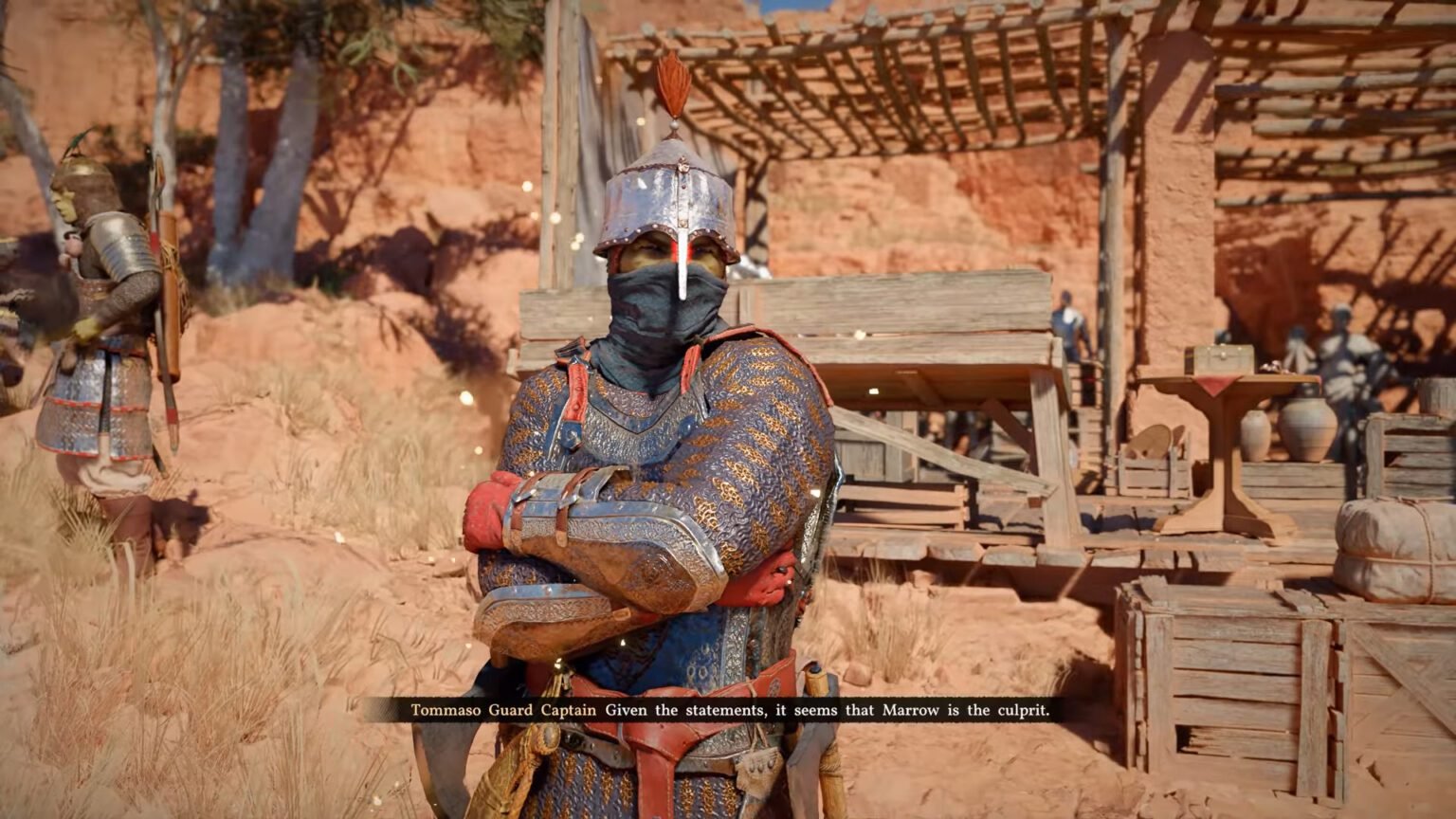 Crimson Desert – All Tommaso Answers (Unraveling Clues) Crimson Desert Tommaso Guard Captain NPC