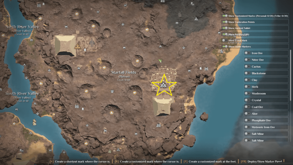 Soulmask Shifting Sands Map Starfall Fields