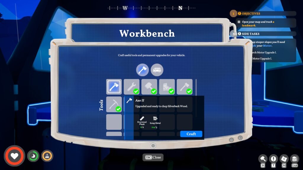 Outbound Workbench Crafting Options 