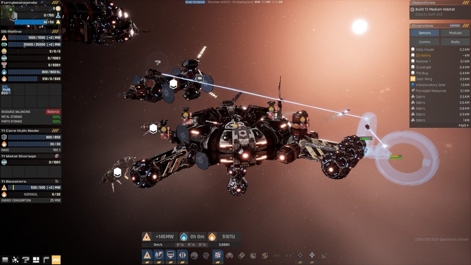 Starminer Transfer Energy Between Ships