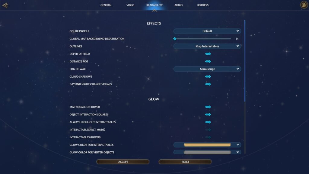 Heroes of Might and Magic Olden Era Readability Option Settings