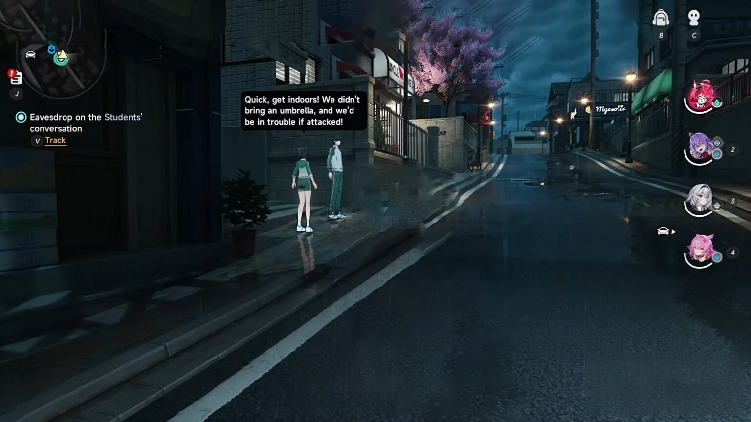 NTE Rainy Night Tale Quest at Night Bridge Crossing