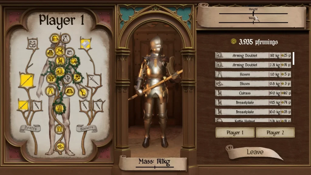 Half Sword Height and weight changes