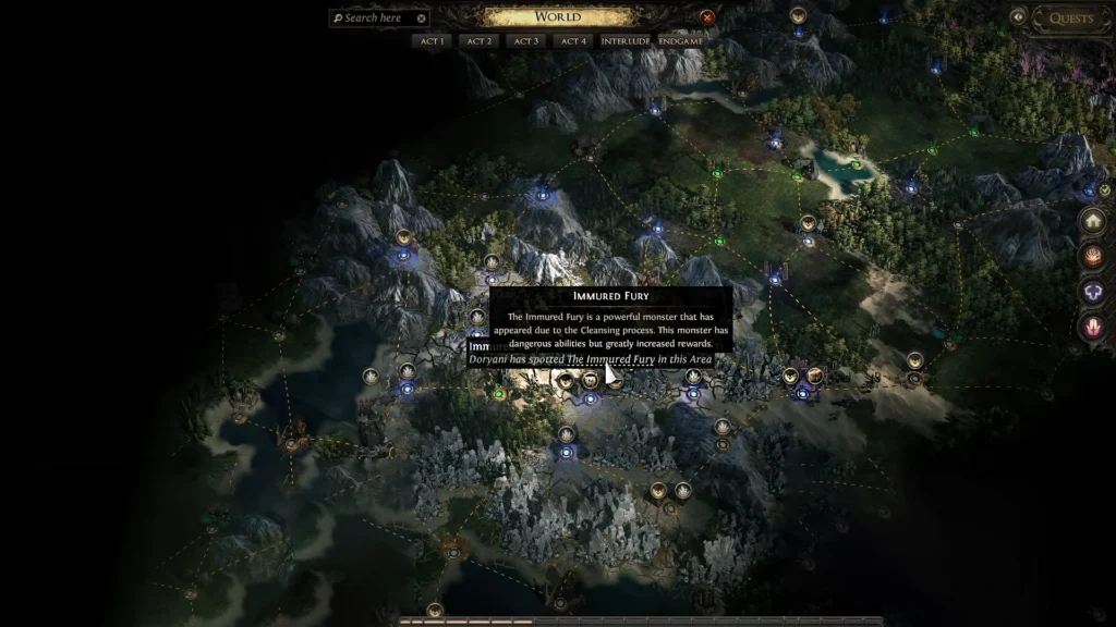 Path of Exile 2 Corrupted Region on Atlas