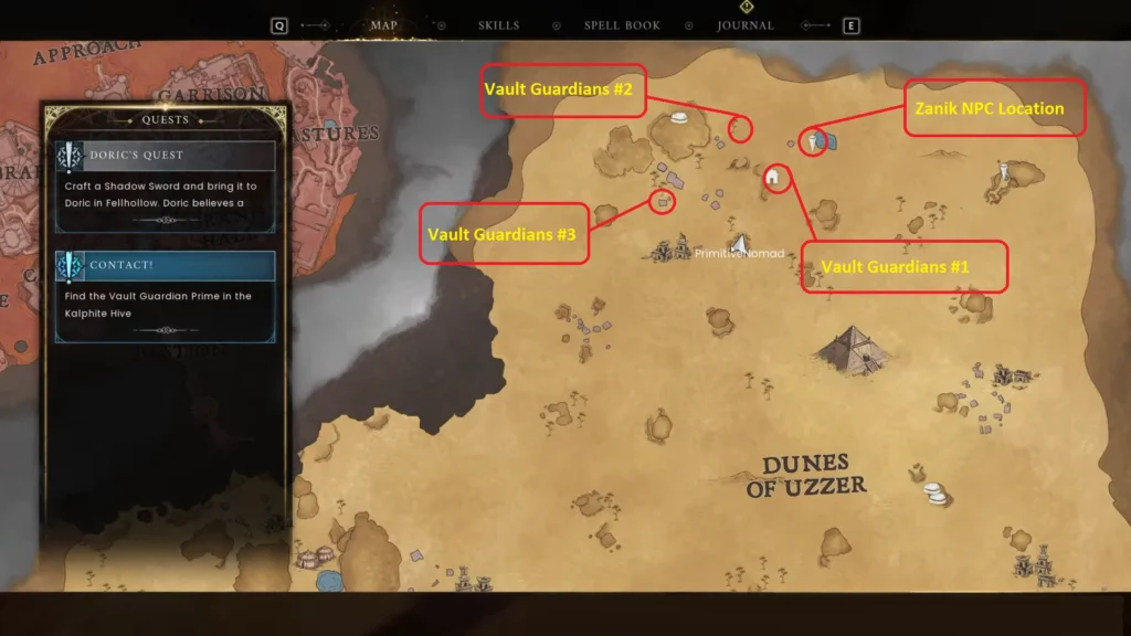 RuneScape Dragon Wilds Vault Guardians Location on Map