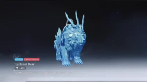 Seven Deadly Sins Origin icy Frosty Bear View on Menu