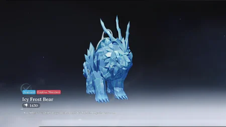 Seven Deadly Sins Origin icy Frosty Bear View on Menu