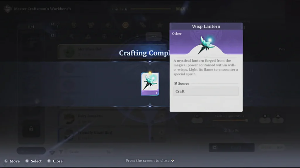 Seven Deadly Sins Origin Wisp Lantern Crafting