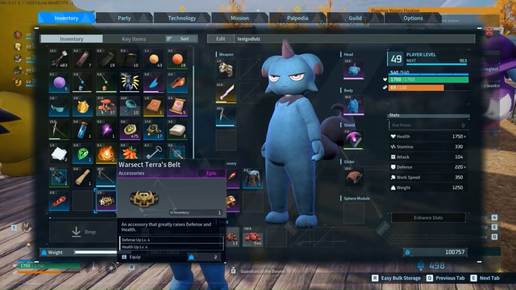 15 Best Palworld Accessories - Updated for 1.0 | Palworld 1.0,Best Accessories | GamesHorizon Palworld 1.0 Best Accessories Warsect Terra's Belt