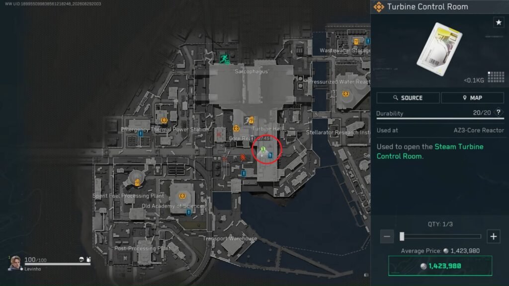 Turbine Control Room Keycard Location in Delta Force AZ3