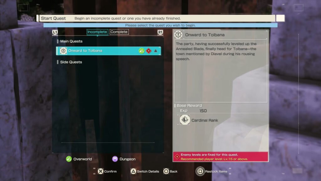 Sword Art Online Echoes of Aincrad Head to Tolbana