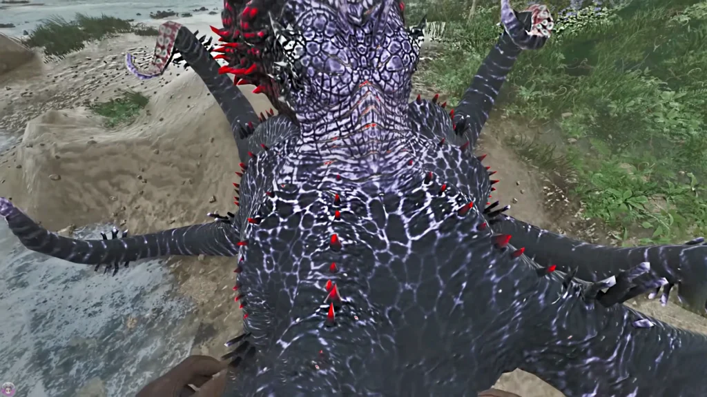 How to Tame The Palaeoctopus In ARK: Survival Ascended Genesis 1 | | GamesHorizon ARK Survival Ascended Palaeoctopus Holding