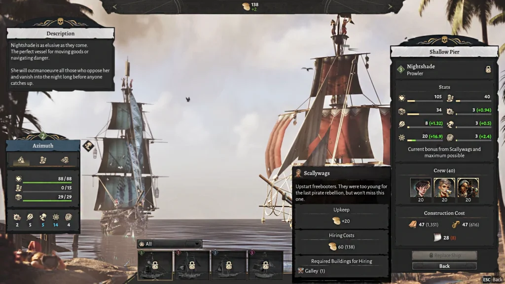 Corsair Cove - All Ship Details, Stats & More | | GamesHorizon Corsair Cove Prowler Ship View