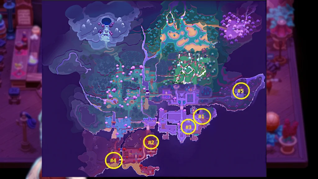 Moonlight Peaks Town Map Full Overview
