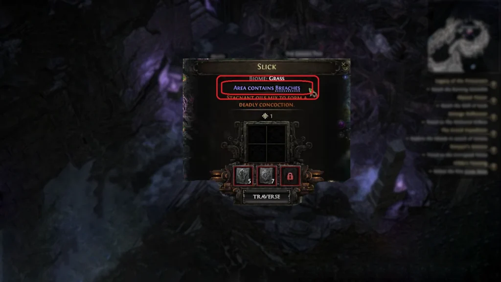Path of Exile 2 Breach Encoutner Map on Atlas