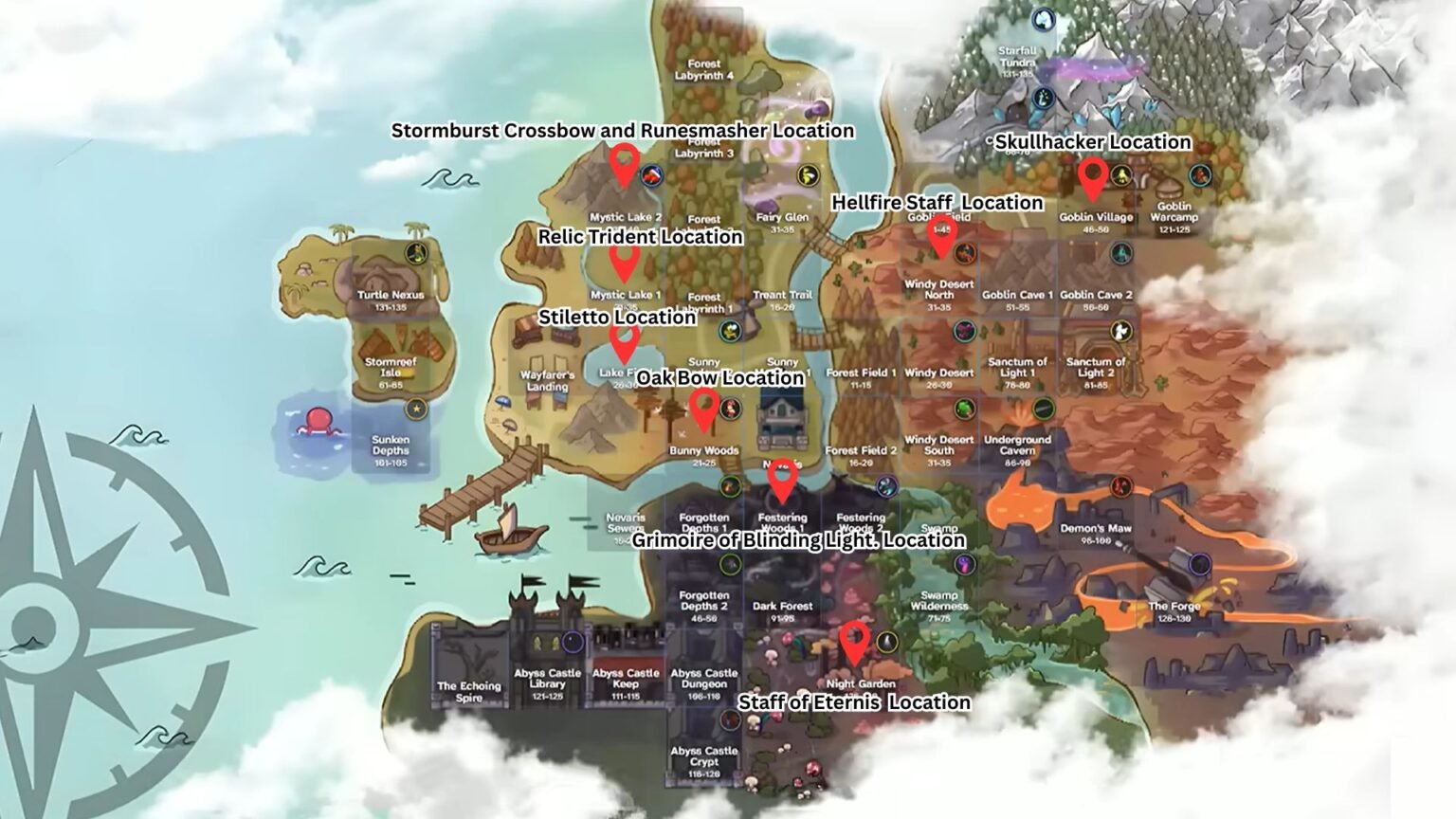 spiritvale starting weapons location