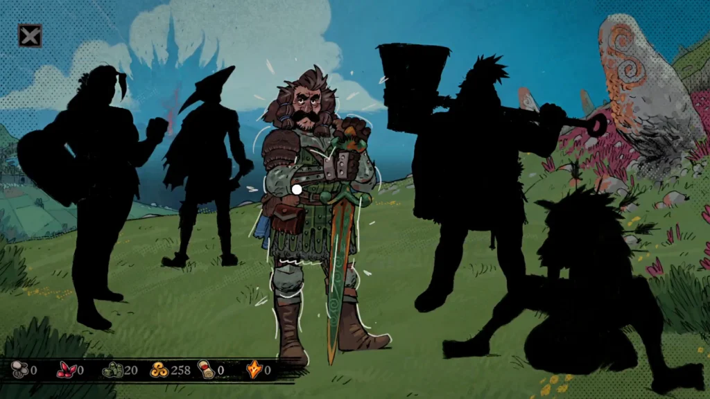 Tears of Metal Hero Selection Screen