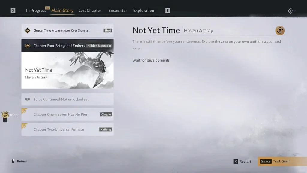 Where Winds Meet 2.0 Chapter 4 Main Story Screen