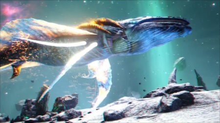 An image showing gameplay of Ark Ascended Astrocetus.