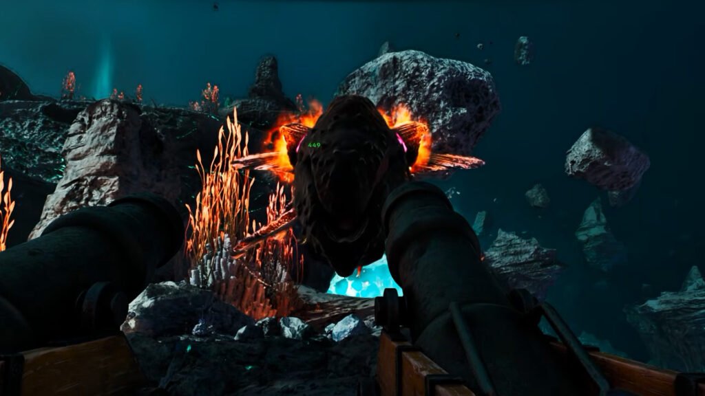An image showing gameplay of Ark Ascended Astrocetus.