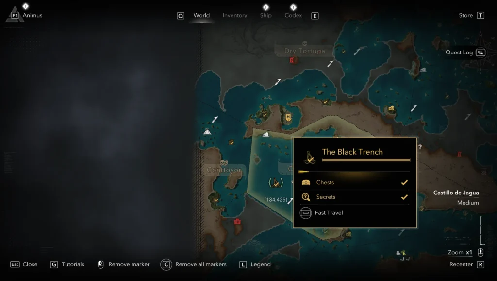 AC Black Flag Resynced - Swim to the lowest point Location | | GamesHorizon black trench location