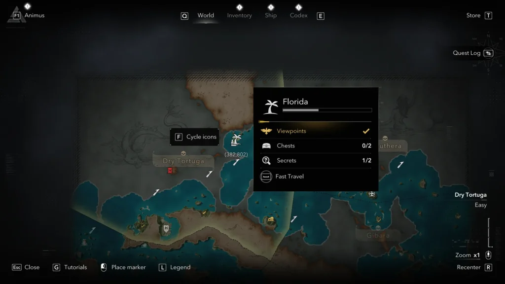 AC Black Flag Resynced - Where to find the Gold Locket | | GamesHorizon florida-map-location