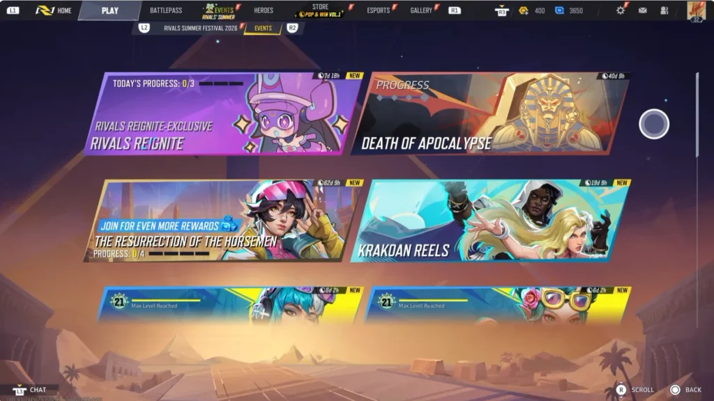 event tab