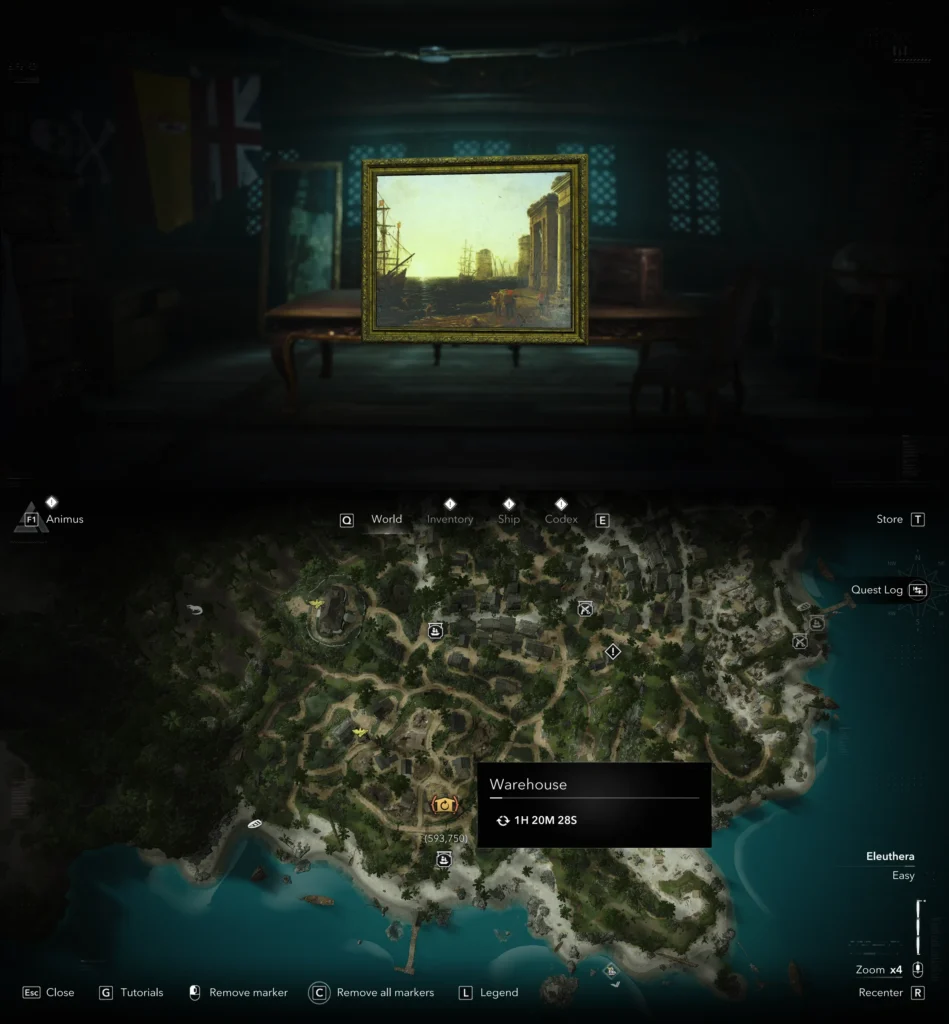 AC Black Flag Resynced: All 12 Paintings Locations | | GamesHorizon harbor scene
