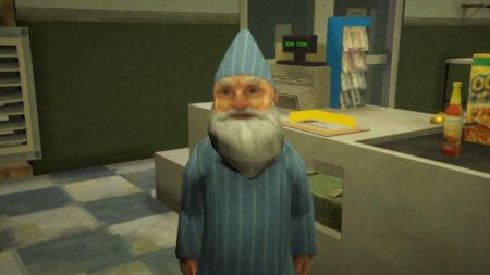 An image showing the gameplay of Shift at Midnight. There is gnome-like character standing.