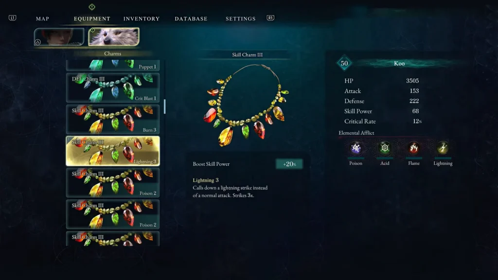 Beast of Reincarnation Charm Lightning