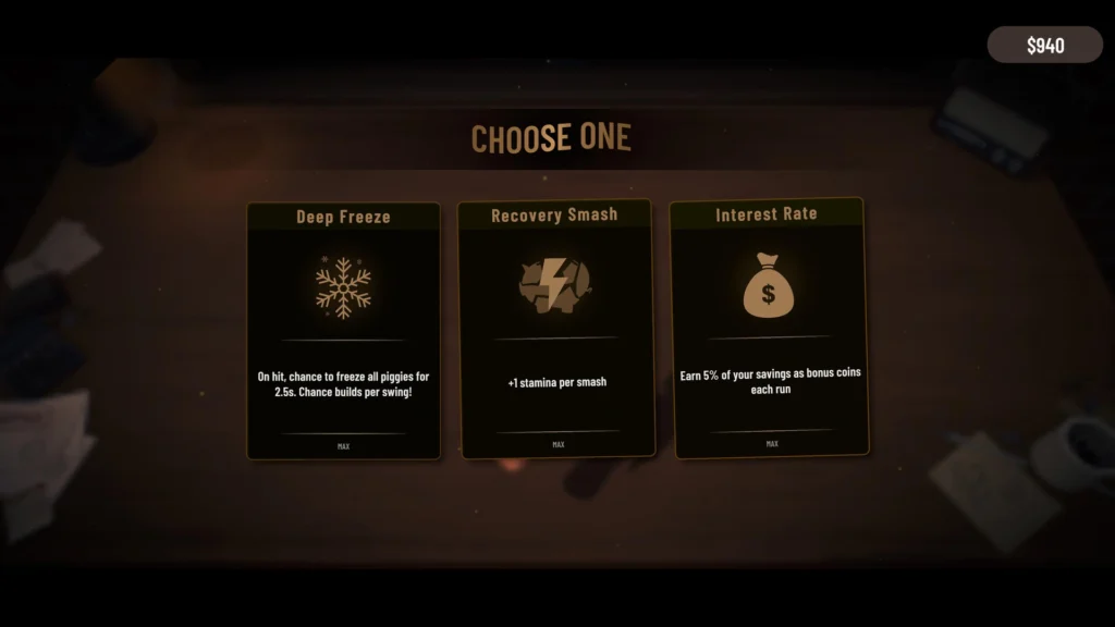 Bills Must Be Paid Card Selection Screen
