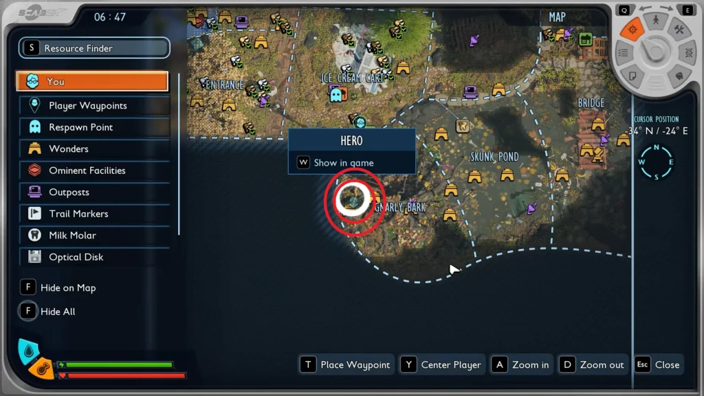 Grounded 2 Into the Abyss Ganarly Park Map