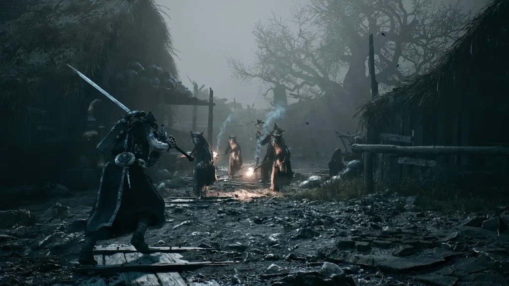 Image of the Harbinger about to fight enemies in Mortal Shell 2