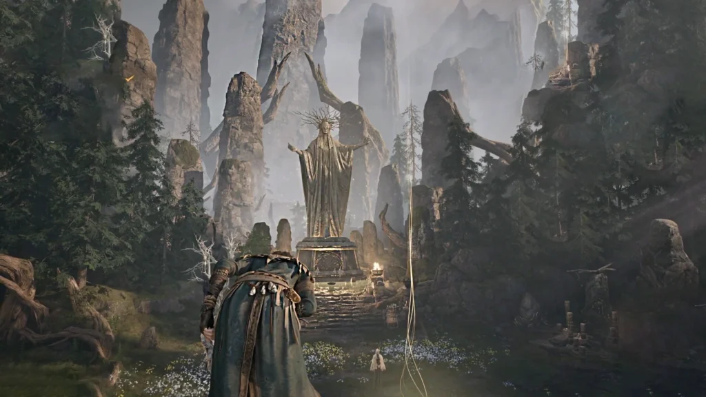 Mistfall Hunter Goddess Statue Bow Feature Image