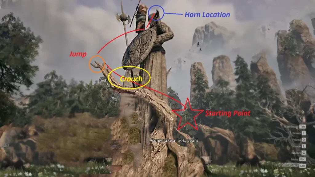 Mistfall Hunter Statue Climbing