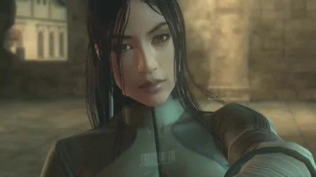 Raging Raven female soldier in Metal Gear Solid 4