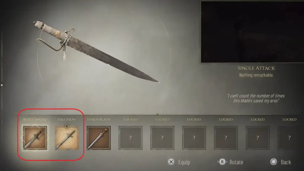 Rusty Sword and Falchion Blade in Resonance: A Plague Tale Legacy