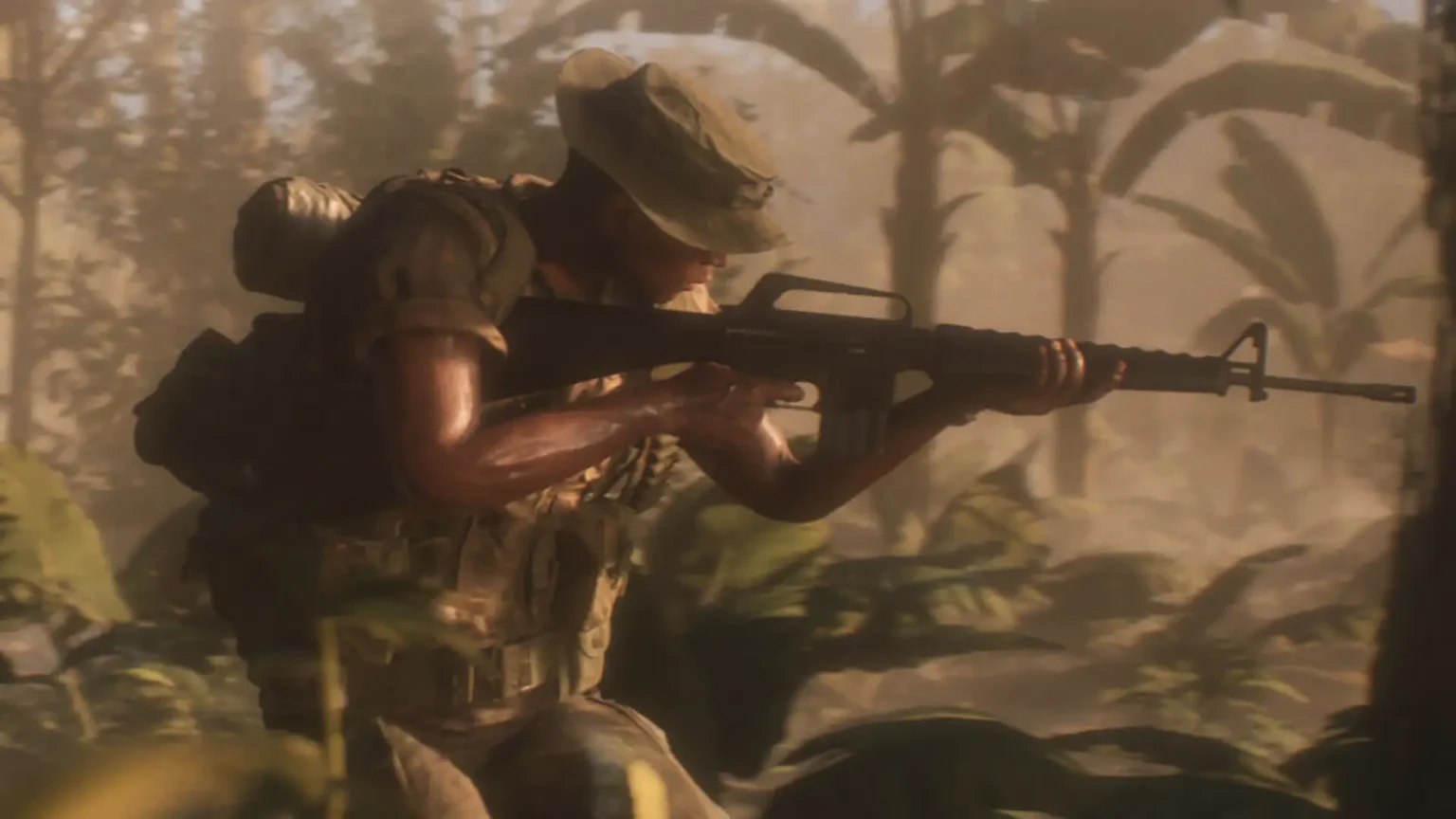 Image of Hell Let Loose Vietnam player holding M16 assault rifle