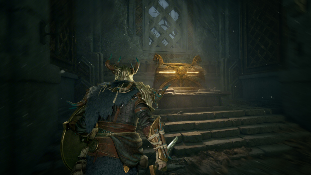Mistfall Hunter - The Complete Path of Glory Guide | Mistfall Hunter | GamesHorizon An image showing the gameplay of Mistfall Hunter. There is a character walking towards a chest.