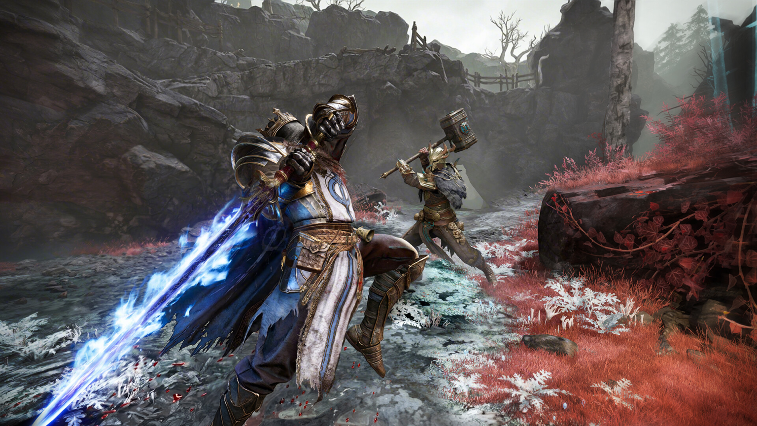 Mistfall Hunter – The Complete Path of Glory Guide An image showing the gameplay of Mistfall Hunter. There are two characters dueling between each other.