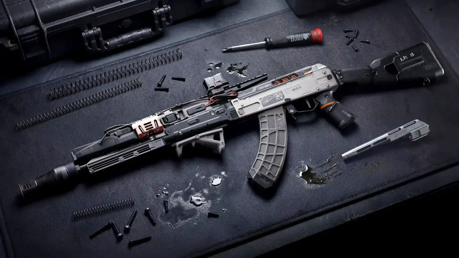 Image of Kastov 762 from Modern Warfare 4 equipped with Kastov Arc Apex Attachment