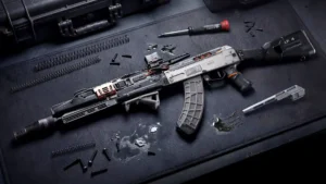 Image of Kastov 762 from Modern Warfare 4 equipped with Kastov Arc Apex Attachment