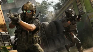 Modern Warfare 4 Weapons List – All Confirmed Weapons So Far Image of Modern Warfare 4 operators aiming down sights of assault rifle. Large trees are in the background of the operators