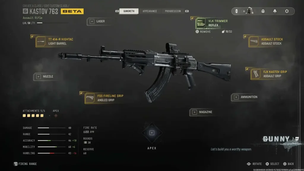 Image of MW4 Kastov 762 loadout screenshot